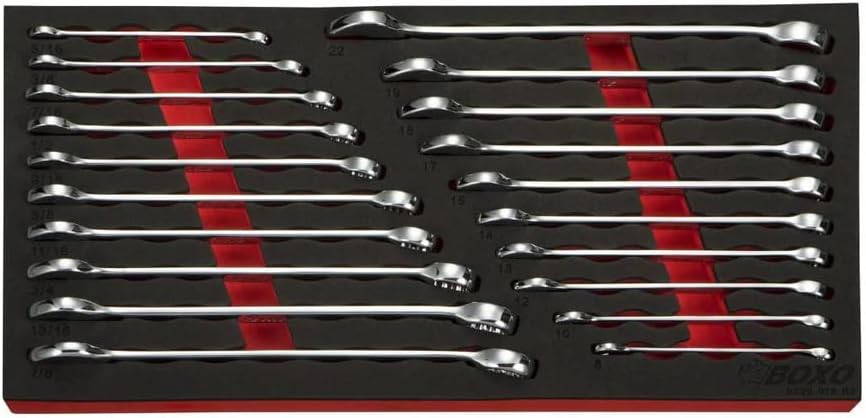 BOXO USA Heavy Duty Toolbox 159 pcs Metric & SAE Locking Tool Set with 3 Drawers Hand Carry Box (Nardo Gray)