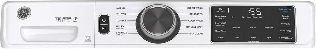 GE PROFILE 28 Inch Smart Front Load Washer with 4.8 cu. ft. Capacity in White GFW550SSNWW