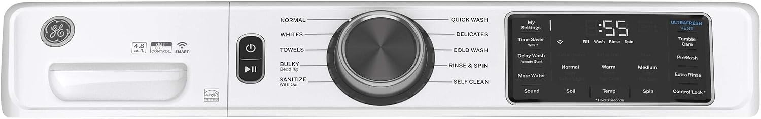 GE PROFILE 28 Inch Smart Front Load Washer with 4.8 cu. ft. Capacity in White GFW550SSNWW