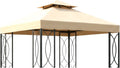 Garden Winds Reinforced Replacement Canopy Top Cover Compatible with The S-582D, S-582DN Garden Treasures 8' x 8' Gazebo - Classic Sand, RipLock 350
