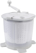 Portable Hand Crank Manual Washing Machine, Non Electric, Nordic Grey, for Dormitory Apartment Camping