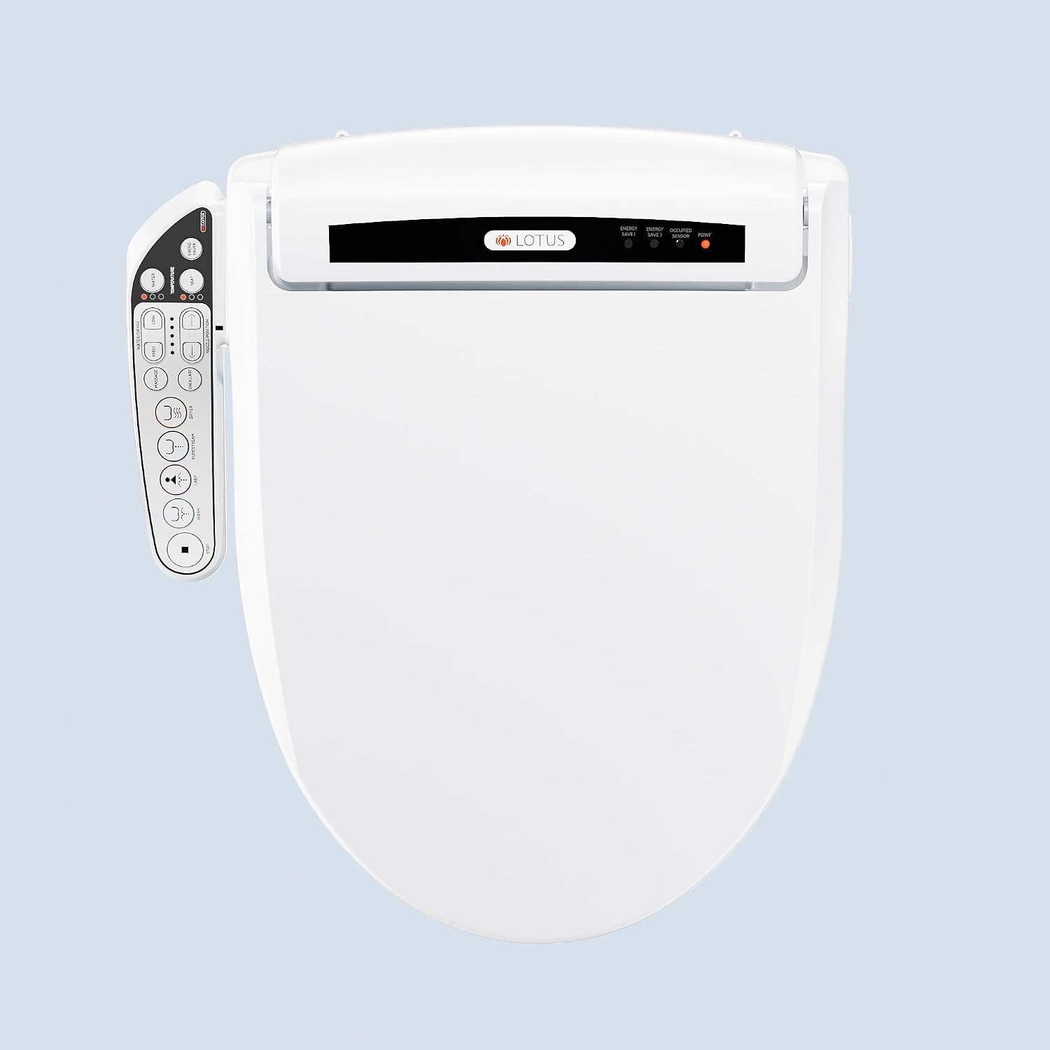 Lotus Bidet Seat ATS-909 Round with Enema Wash (Purestream) for constipation relief, Heated Seat, Multi Modes Wash, Air Dryer, Deodorizer, Easy DIY Installation, Made in Korea