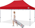 MASTERCANOPY Pop Up Canopy Tent Commercial Grade 10x15 Instant Shelter (Red)