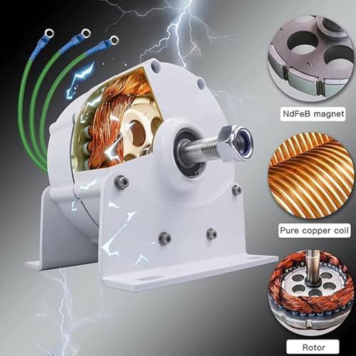 3000W Vertical Wind Turbine Generator Kit with PMG Controller - 12V Renewable Energy System for Hybrid Wind-Solar Solutions, Ideal for Off-Grid Power Applications
