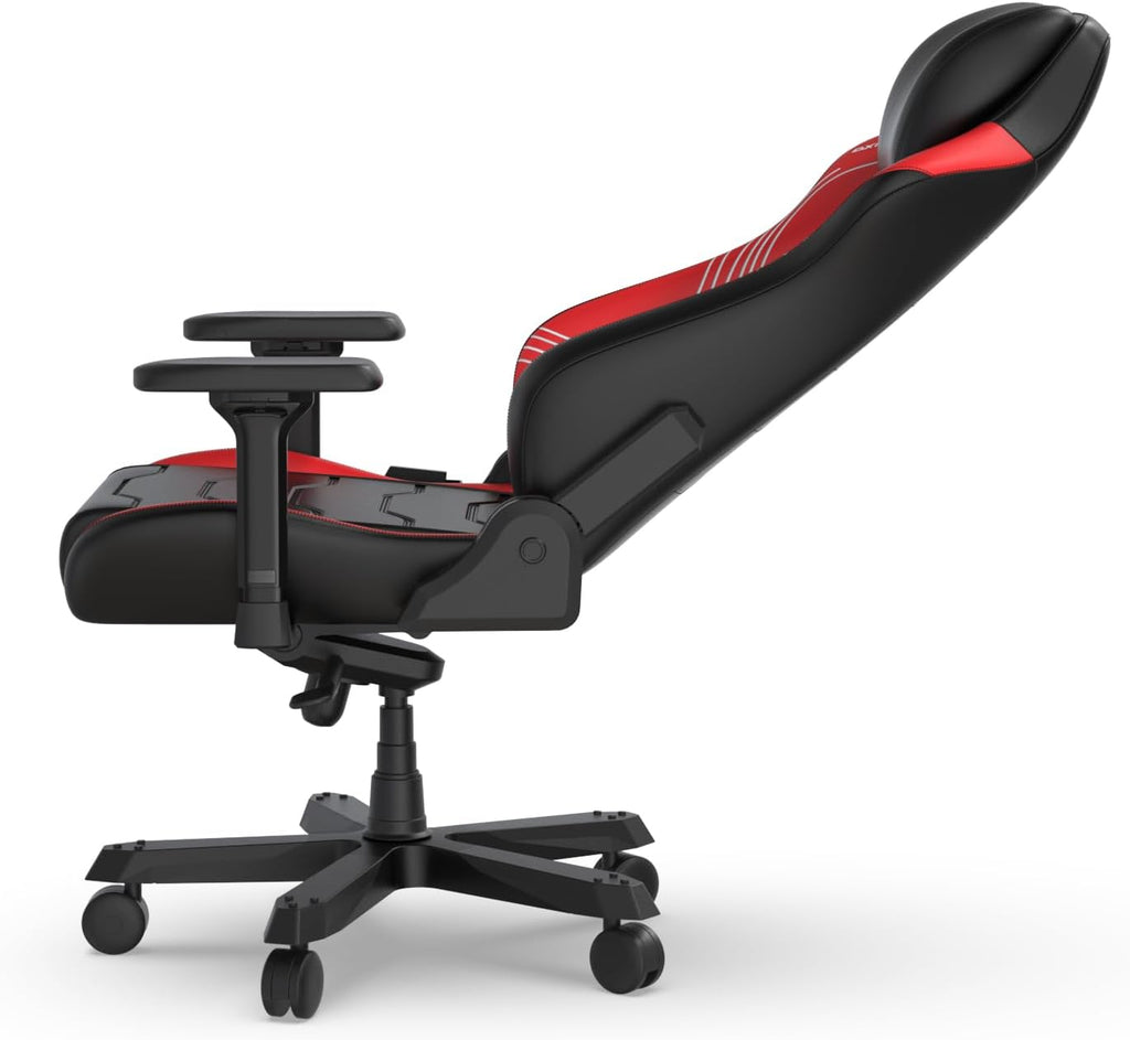 DXRacer Master XL Video Gaming Chairs for Adults, Ergonomic Reclining Computer Gaming Chair, Racing Style Height Adjustable (EPU Leatherette, Black Red Line)