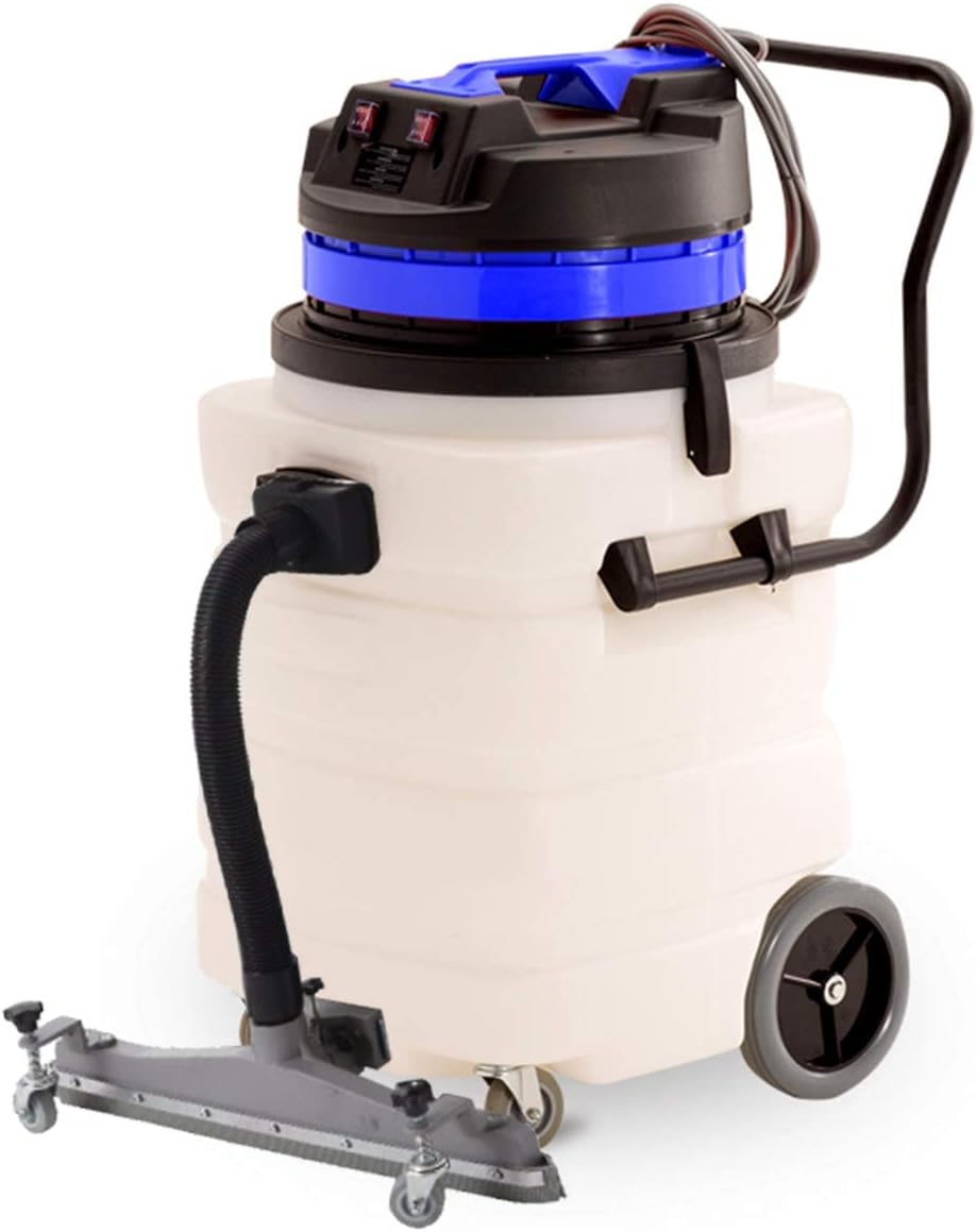 Industrial Vacuum Cleaner Wet/Dry - 2 Motors - Front Squeegee - 24 Gallon