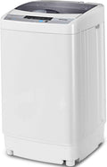 Giantex Full-Automatic Washing Machine Portable Compact 1.34 Cu.ft Laundry Washer Spin with Drain Pump, 10 programs 8 Water Level Selections with LED Display 12 Lbs Capacity