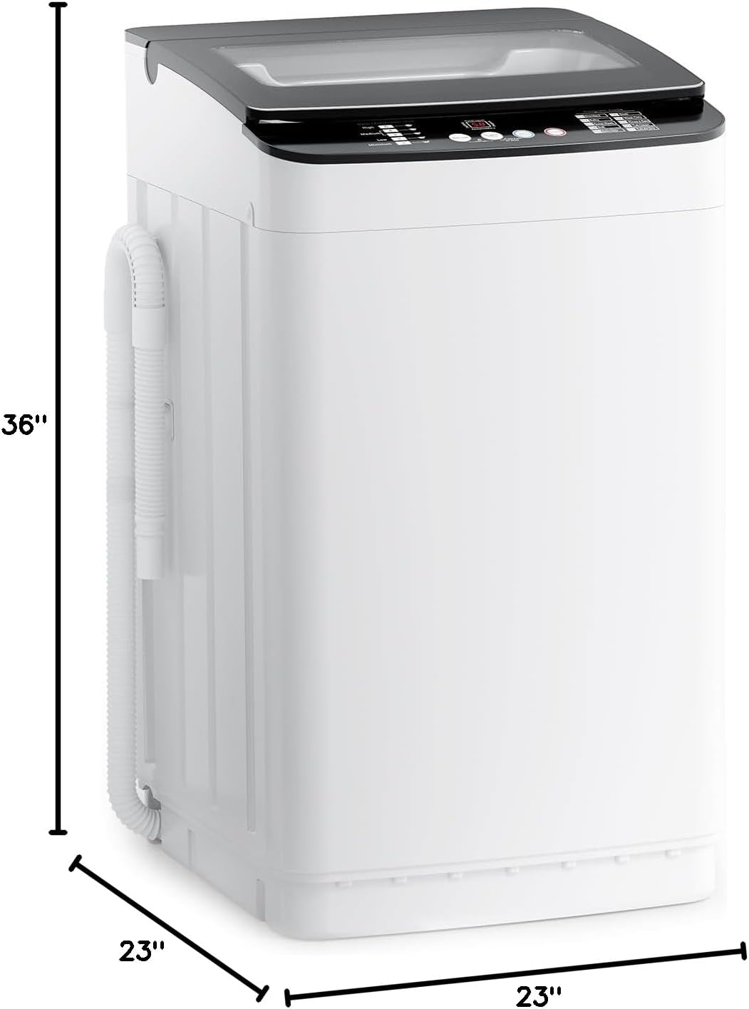 Auertech 28 lbs Portable Washing Machine, Fully Automatic Portable Washer with LED Display, 10 Wash Cycles, 5 Water Levels, 24H Delays, Top Load Washing Machine for Apartment, RV, Dorm, Home