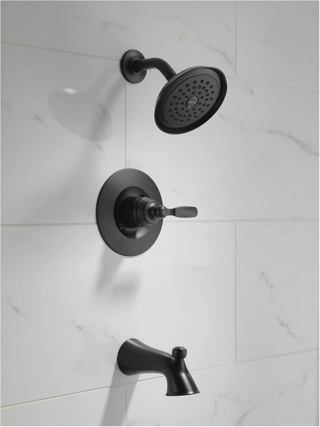 Delta Faucet Woodhurst 14 Series Single-Handle Tub and Shower Trim Kit, Shower Faucet with Single-Spray Touch-Clean Shower Head, Venetian Bronze T14432-RB (Valve Not Included)