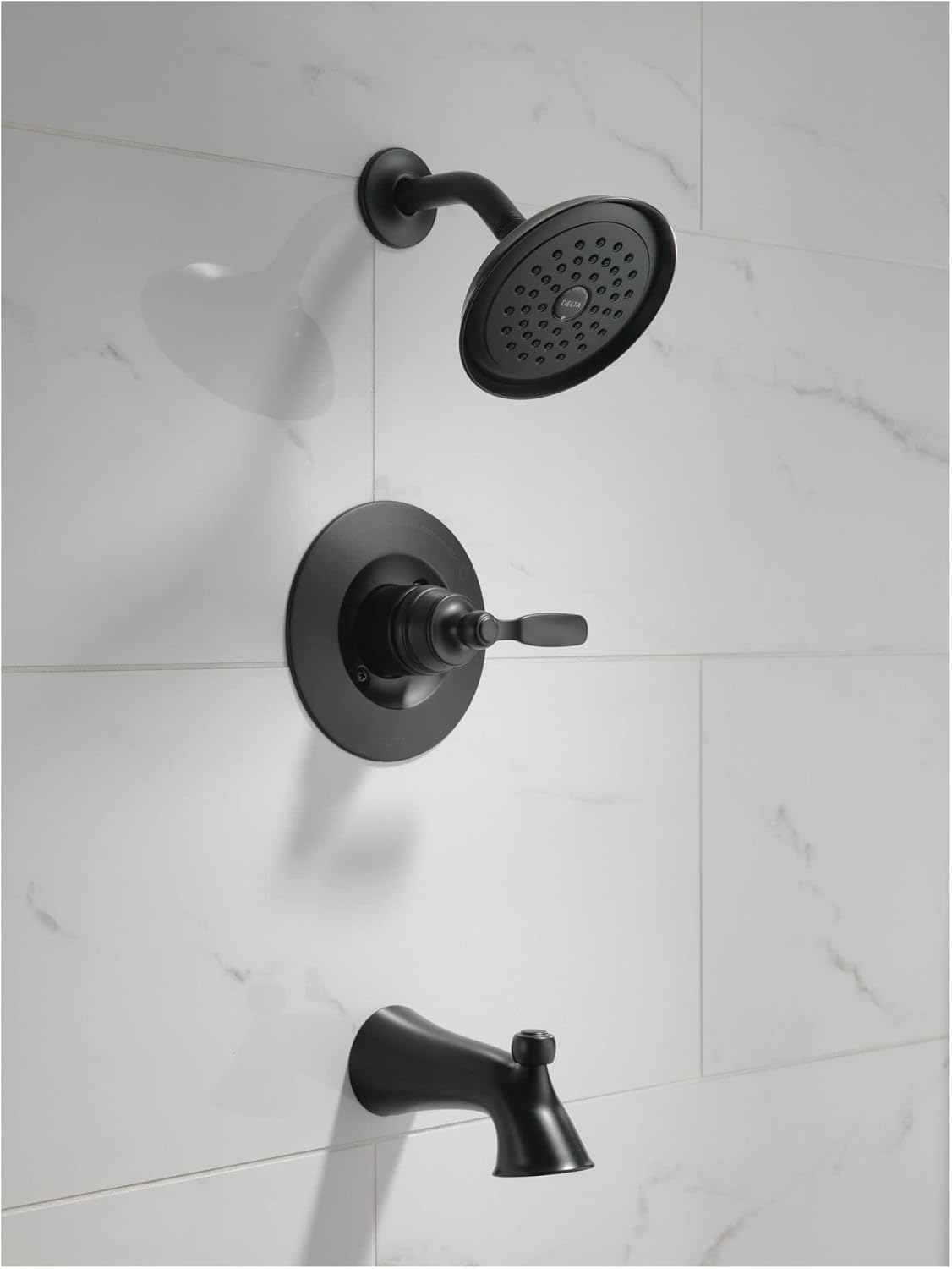 Delta Faucet Woodhurst 14 Series Single-Handle Tub and Shower Trim Kit, Shower Faucet with Single-Spray Touch-Clean Shower Head, Venetian Bronze T14432-RB (Valve Not Included)