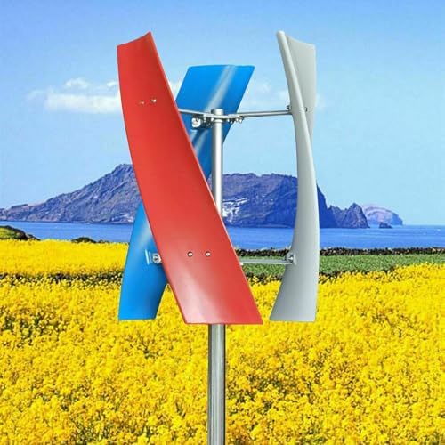 3000W Wind Turbine Generator with MPPT Controller & 3 Blades, Vertical Axis Design for Hybrid Wind-Solar Systems, Ideal for Boats & Street Lighting, 24V Electricity Producer