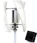 3000W/8000W Vertical Wind Turbine Generator Kit, 12V/24V/48V 3 Blades Helical Magnetic Levitation Shaft Vertical Wind Turbine with MPPT Controller, Suitable for Home Factory Use 12V-3000W