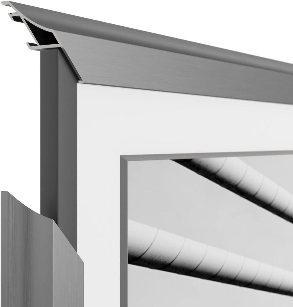 Graphite Scoop 85' Alloy Deco TV Frame - Compatible ONLY with Samsung The Frame TV and Pro TVs (Fits 2021-2026, LS03A, LS03B,LS03C,LS03D,LS03FA,LS03FW)
