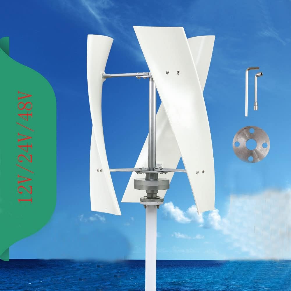 48V Low Noise Vertical Wind Turbine Generator,3000W with Controller 3 Blades Vertical Wind Turbine Generator for Home Farm Street Use(12V/24V),220v