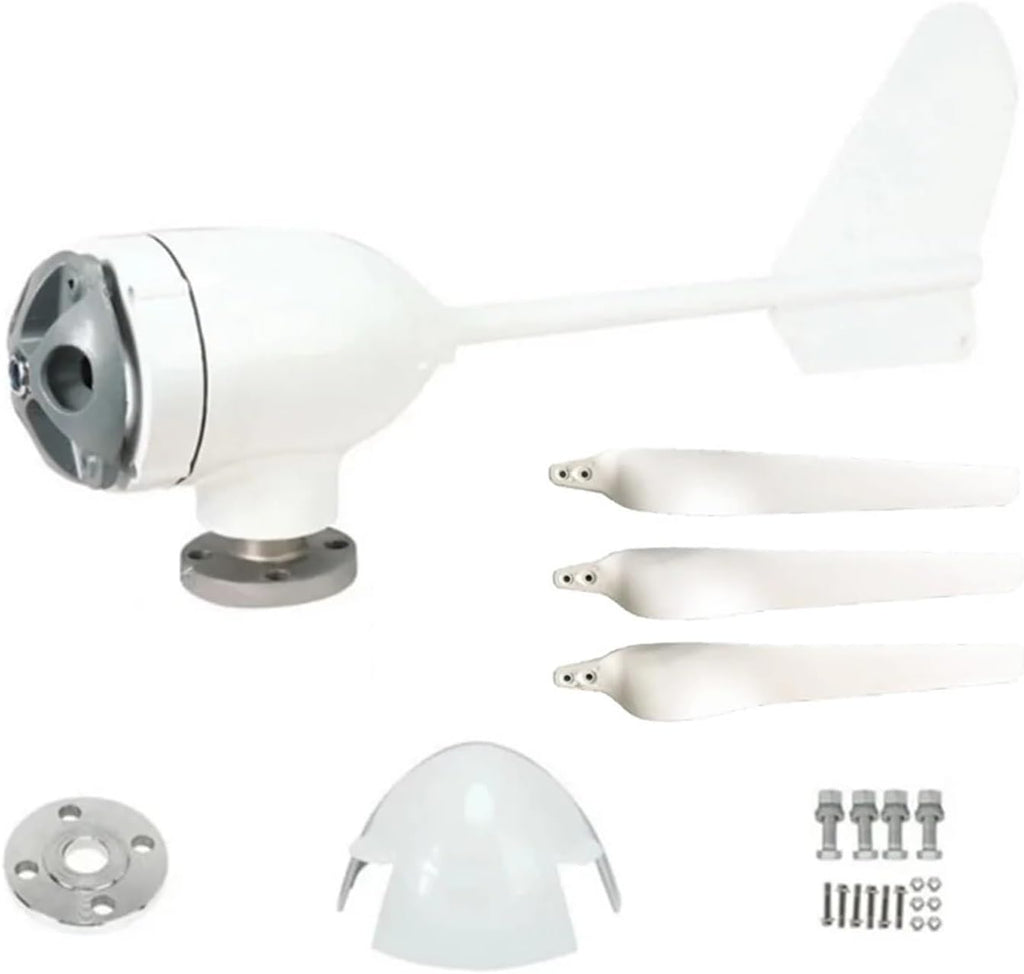 Wind Turbine Generator Kit 3000W Low Noise Horizontal Turbine 12V/24V/48V Wind Power Generator for Hybrid Solar Wind System for Home, Farm, RVs, Boats(MPPT Hybrid Control,48V)