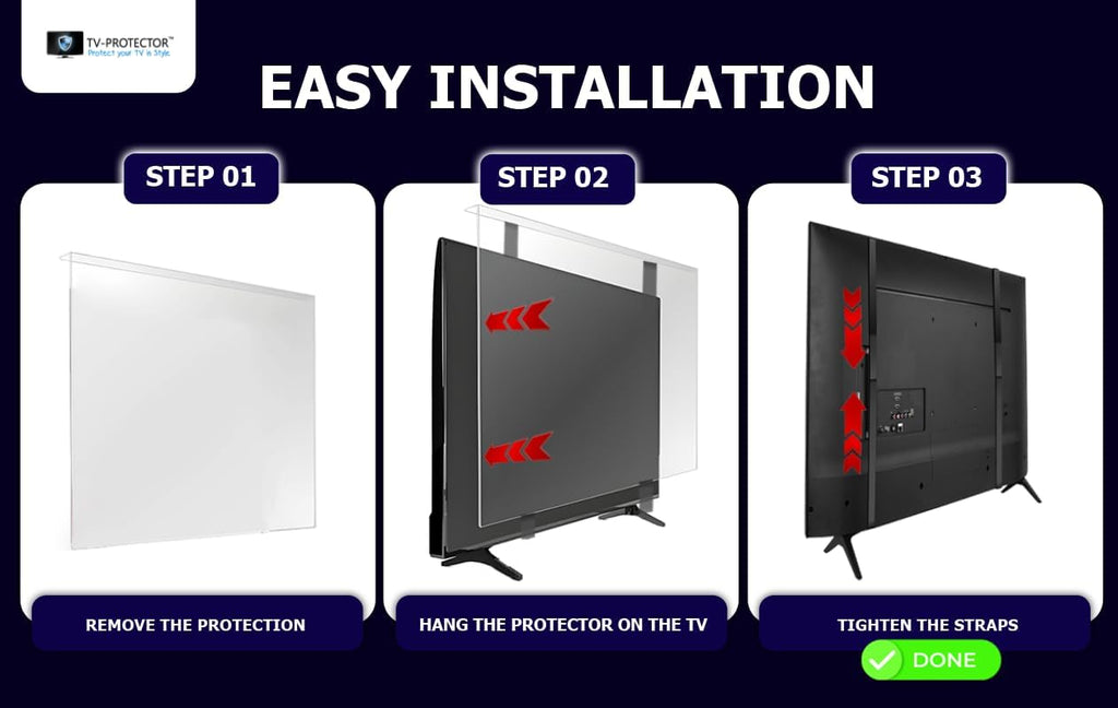 63-65 inch TV-ProtectorTM TV Screen Protector for LCD, LED, OLED and QLED 4K HDTV