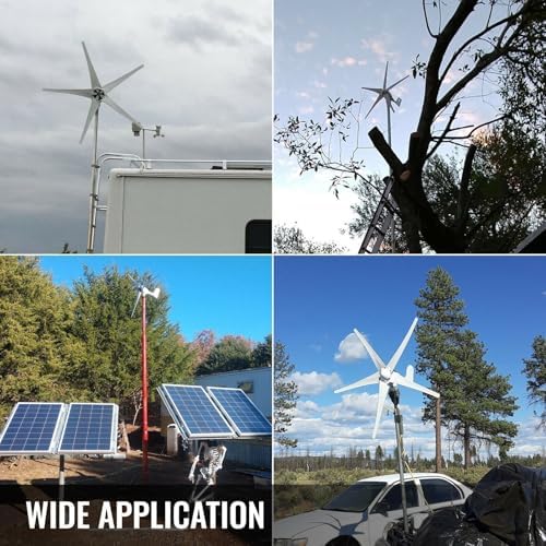 3000W Wind Turbine Generator 12V/24V/48V with MPPT Controller - Solar Complementary Power Supply Kit for Home Projects & Street Lighting (48V)