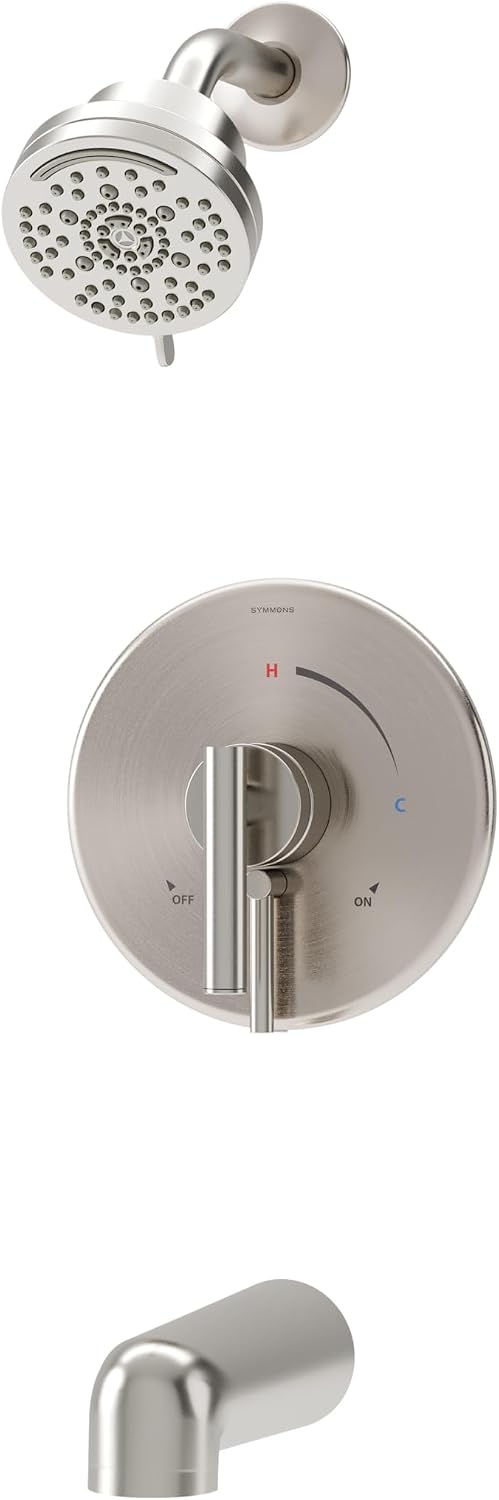 Symmons Dia HydroMersion Multi Spray Single Handle Tub and Shower Faucet Trim Kit with Volume Control
