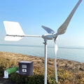 3000W 48V Wind Turbine Generator Kit - 3 Blades Wind Power Generator for Hybrid Solar & Wind Systems, Includes LCD MPPT Charge Controller for Efficient Energy Conversion