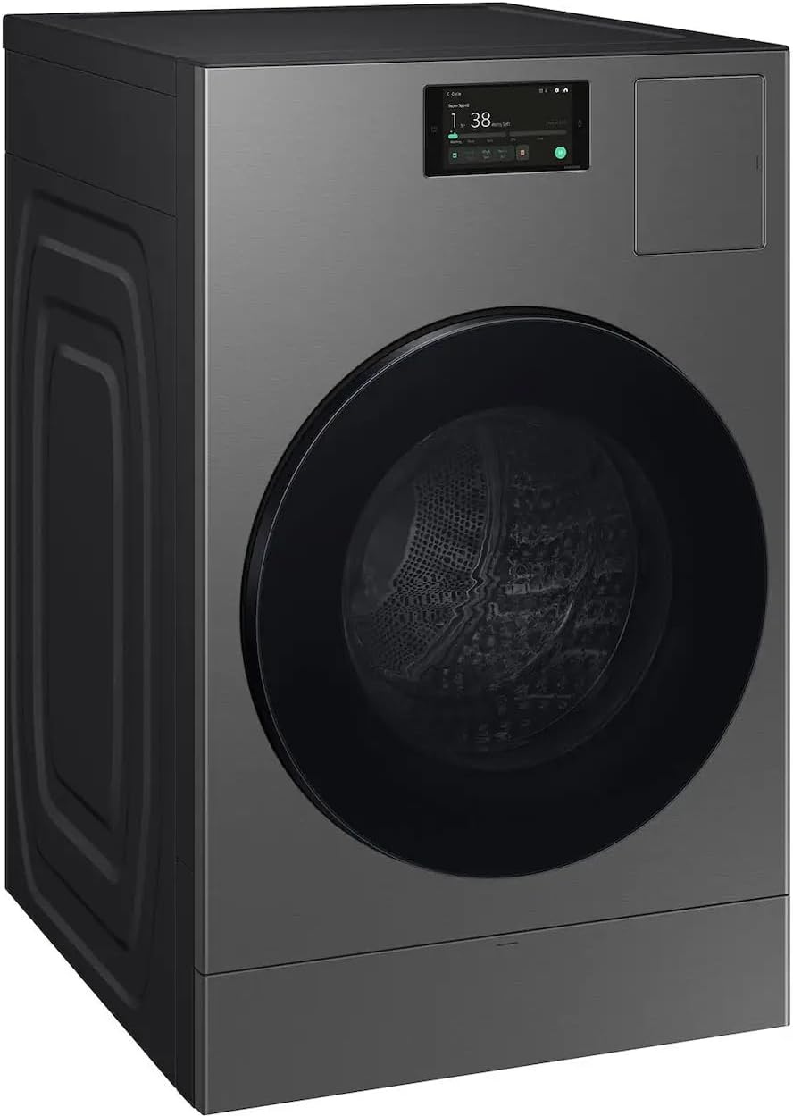 Samsung 5.3 cu. ft. Bespoke AI Laundry Ventless Heat Pump Dryer Combo All-in-One Ultra Capacity Washer with AI Home, Dark Steel, WD53DBA900HZA1