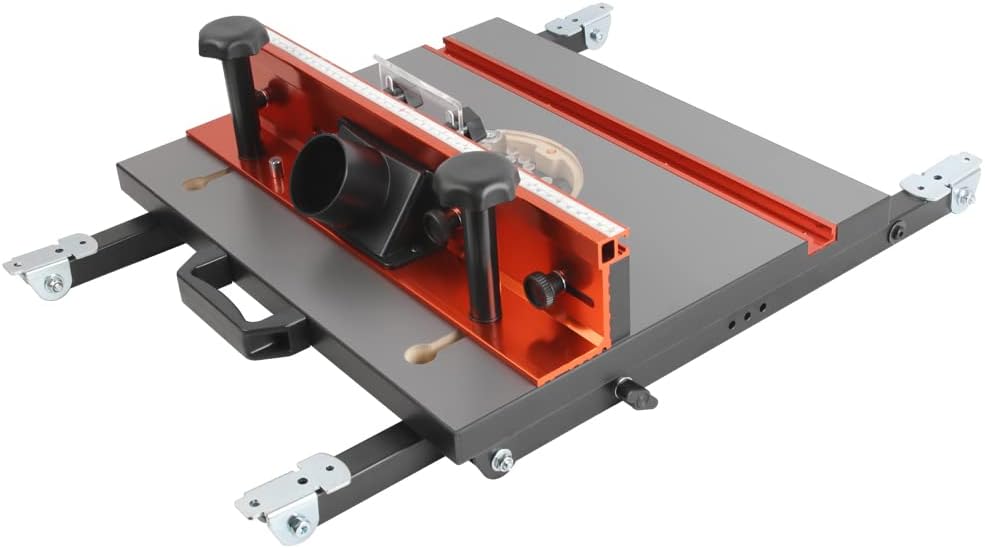 O'SKOOL Quick Convertible and Foldable Benchtop Trim Router Table with Insert Plate Kit, RTS10
