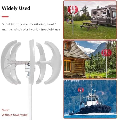 3000W/4000W/5000W Vertical Wind Turbine Generator Kit - 5-Blade 12V/24V/48V Windmill System with Controller for Efficient Renewable Energy Solutions and Sustainable Power Generation