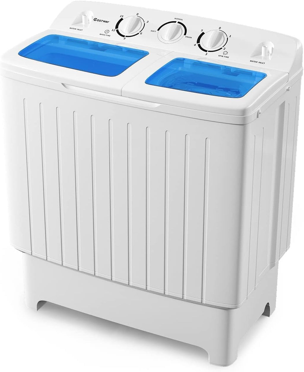 ARLIME Portable Washing Machine, 20lbs Mini Twin Tub Washing Machine w/Drain Pump, Semi Automatic 12lbs Compact Washer & 8lbs Spinner, Portable Washer Dryer Combo for Apartments Dorms RV Camping