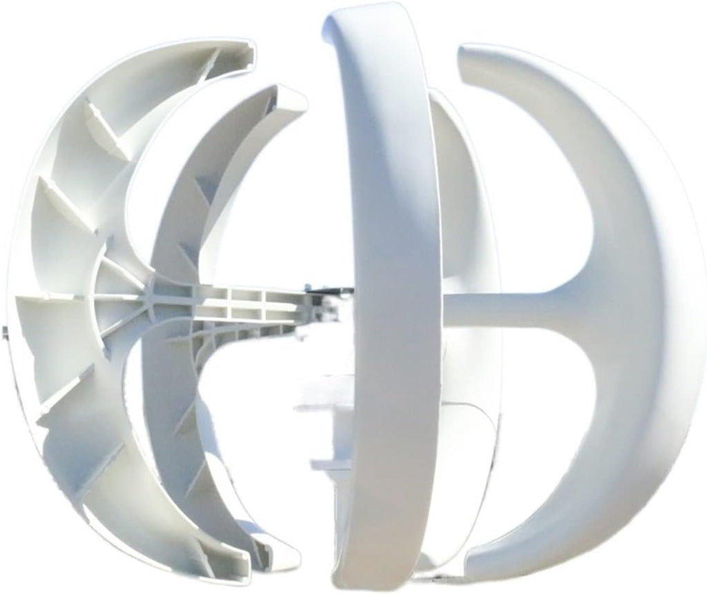 Wind Turbine Generator, 3000W Small Vertical Axis Wind Turbine Generator 3KW 12V 24V 48V with MPPT Low Noise Windmill for Home Farm Wind System,Generator Motor(White with Control,12V)