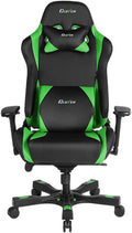 Clutch Chairz - Ergonomic Gaming Chair, Video Game Chairs, Office Chair, High Chair and Lumbar Pillow for Computer Desk - Black/Green - Throttle Series