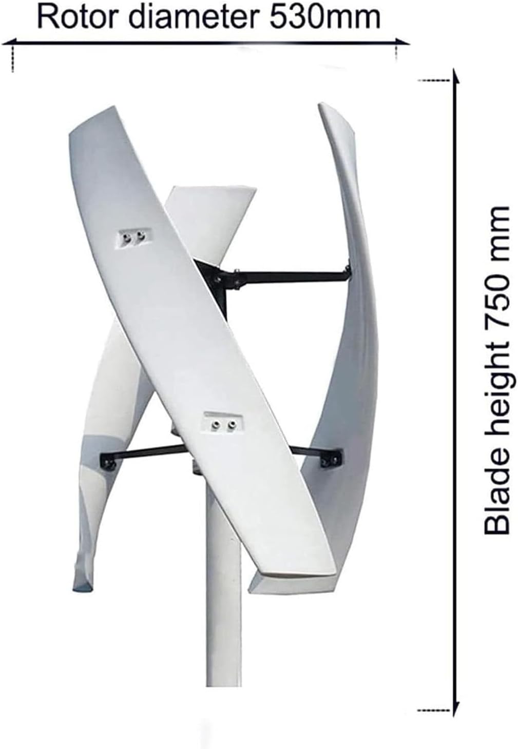 3000W Vertical Axis Wind Turbine Generator Kit, 12V/24V, Efficient 3-Blade Permanent Magnet System for Hybrid Wind and Solar Energy Solutions, Eco-Friendly Power Generation
