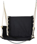 Hammock Chair Swing Hanging Rope Swing Chair with 2 Seat Cushions Soft Max 330 Lbs Handmade Hanging Chair for Bedroom Patio Yard Garden Outdoor Indoor (A)