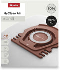 Miele HyClean Air CO Vacuum Cleaner Bags for Miele Guard M1 Vacuum Cleaners, Allergy XL Pack of 8 Vacuum Bags and 1 SF-HA 50 HEPA AirClean Filter – 12909760