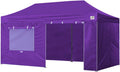 Eurmax USA Professional Pop up Canopy Wedding Party Tent Instant Outdoor Gazebo with Side Walls Aluminum Frame Commercial Grade Bonus Roller Bag(Purple)