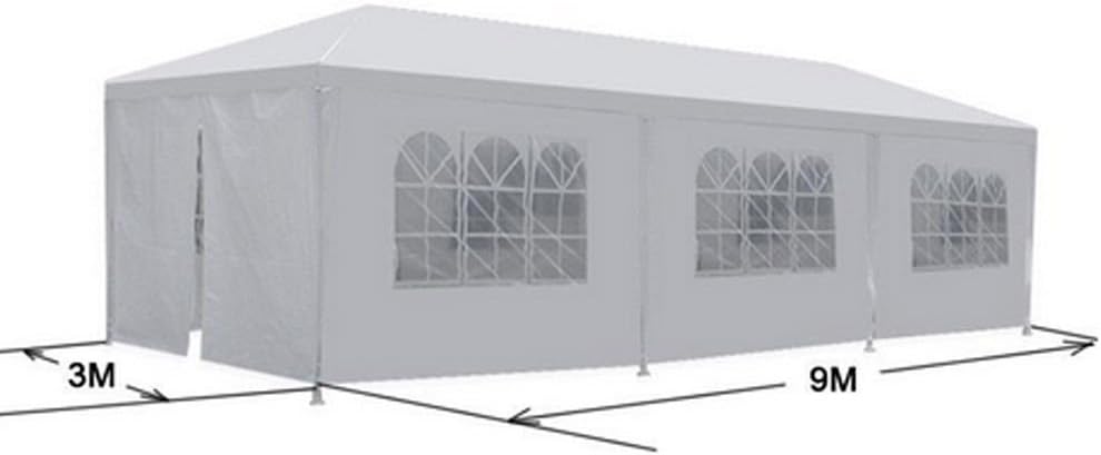 10'x30' Outdoor Canopy Party Wedding Tent White Gazebo Pavilion w/8 Side Walls