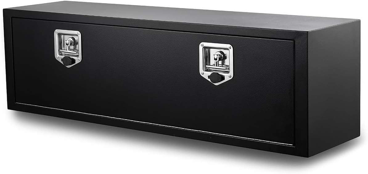 48 Inch Underbody Tool Box,Heavy Duty Underbody Truck Tool Box w/T-Handle Latch and keys for Pickup Truck,Utility Tractor,RV,Waterproof Tool Chest For Storage & Organization-48 × 12 × 14 inch