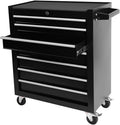 7 Drawer Rolling Tool Cart, Rolling Tool Box on Wheels, Lockable Home Repair Tool Storage Organizer, Tool Chest Cabinet for Mechanic Garage, Workshop, Home Crafts Use (Black, 7 Drawer)