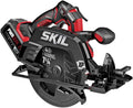 SKIL PWR CORE 20 Brushless 20V 7-1/4' 5300 RPM, Circular Saw Kit Including 4.0Ah Lithium Battery and Quick Charger-CR5440B-10