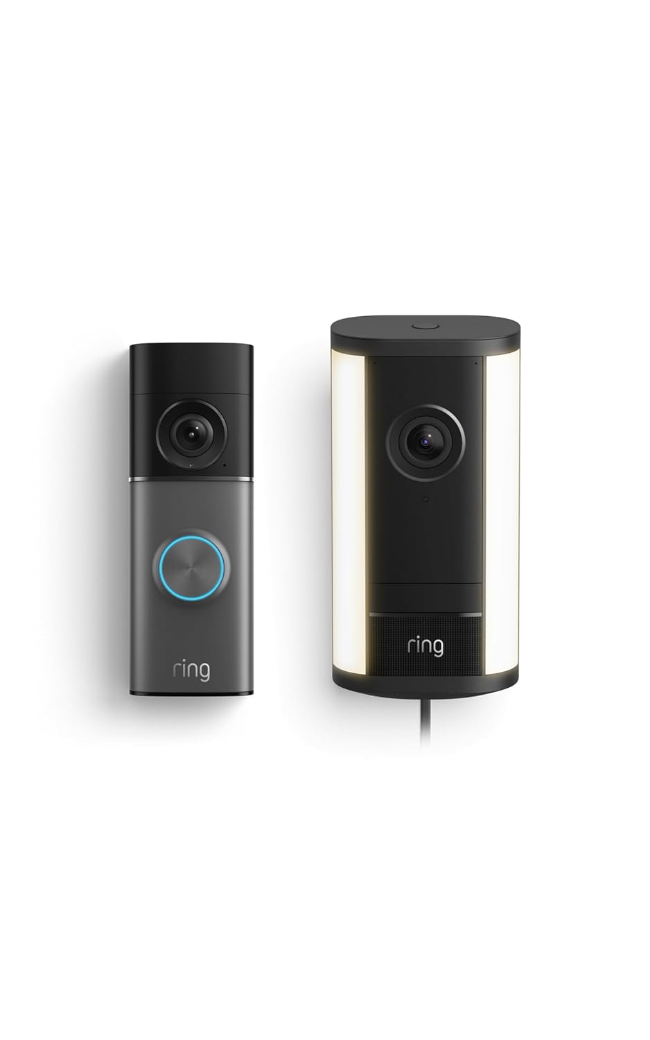 Ring Wired Doorbell Pro (Newest Model) with Spotlight Cam Pro, Plug-In (Newest Model), Black