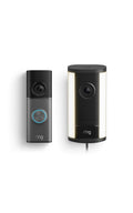 Ring Wired Doorbell Pro (Newest Model) with Spotlight Cam Pro, Plug-In (Newest Model), Black
