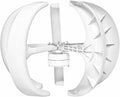 No Noise Vertical Wind Turbine Generator,3000W 12V 24V 48V Lantern 5-Blade Turbine Wind Generator with MPPT Controller for Home Street Lighting(White)