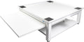 Washer and Dryer Pedestal with Pullout-Shelf - 27' W, 10' H, White Steel Universal Fit with Major Brands | Laundry Pedestal with Drain Pan & Hose | Washer Stand for Back Pain Relief, 800 lbs Capacity