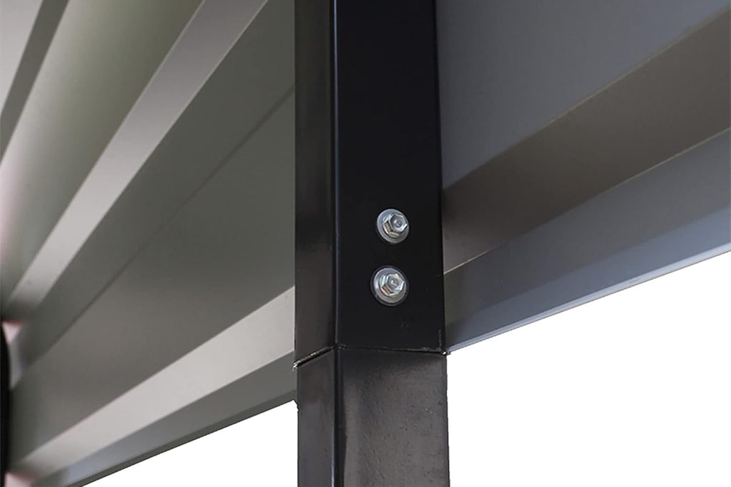 Arrow Carports Galvanized Steel Carport, Full-Size Metal Carport Kit, 12' x 29' x 7', Eggshell