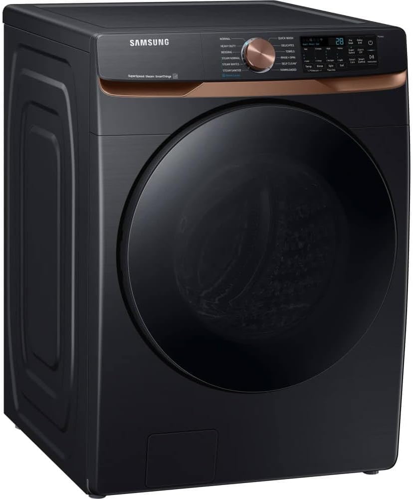 Samsung 5.0 cu. ft. Extra Large Capacity Smart Front Load Washer with Super Speed Wash and Steam, Brushed Black, WF50BG8300AVUS