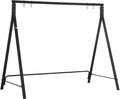 Metal Porch Swing Stand, Heavy Duty Swing e, Hanging Chair Stand Only, 528 LBS Weight Capacity, for Backyard, Patio, Lawn, Playground, Black