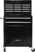 Rolling Tool Chest with Wheels, 8-Drawer Steel Tool Storage Cabinet with Lockable Top, Heavy-Duty Mobile Tool Box Organizer for Garage, Workshop & Job Site