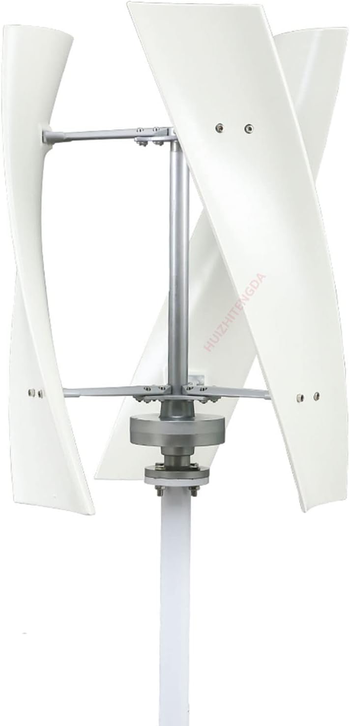 48V Low Noise Vertical Wind Turbine Generator,3000W with Controller 3 Blades Vertical Wind Turbine Generator for Home Farm Street Use(12V/24V),24v
