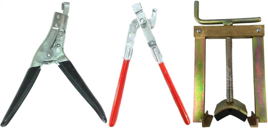 Radiator Repair Pliers & Clamps Bundle- Combo Opening & Closing Pliers and J-Clamps tools for Radiator Repair kit, 3pcs total - AM Worldwide (3 Units)