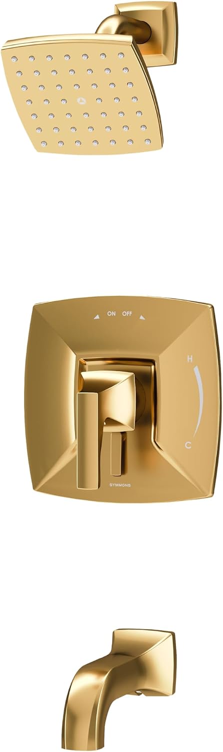 Symmons Oak HydroMersion Single Handle Tub and Shower Faucet Trim Kit with Volume Control in Brushed Bronze - S5692BBZ15TRM