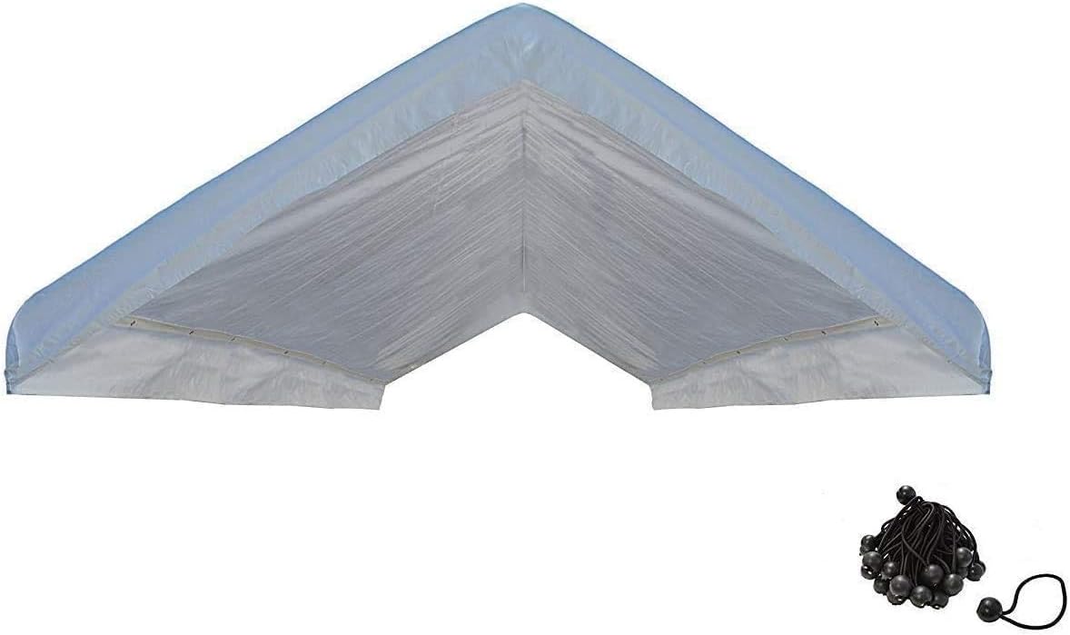 Canopy Roof Cover Valance Canopy Replacement Top (White) (20'x30') for 18' x 30' Pole Frames