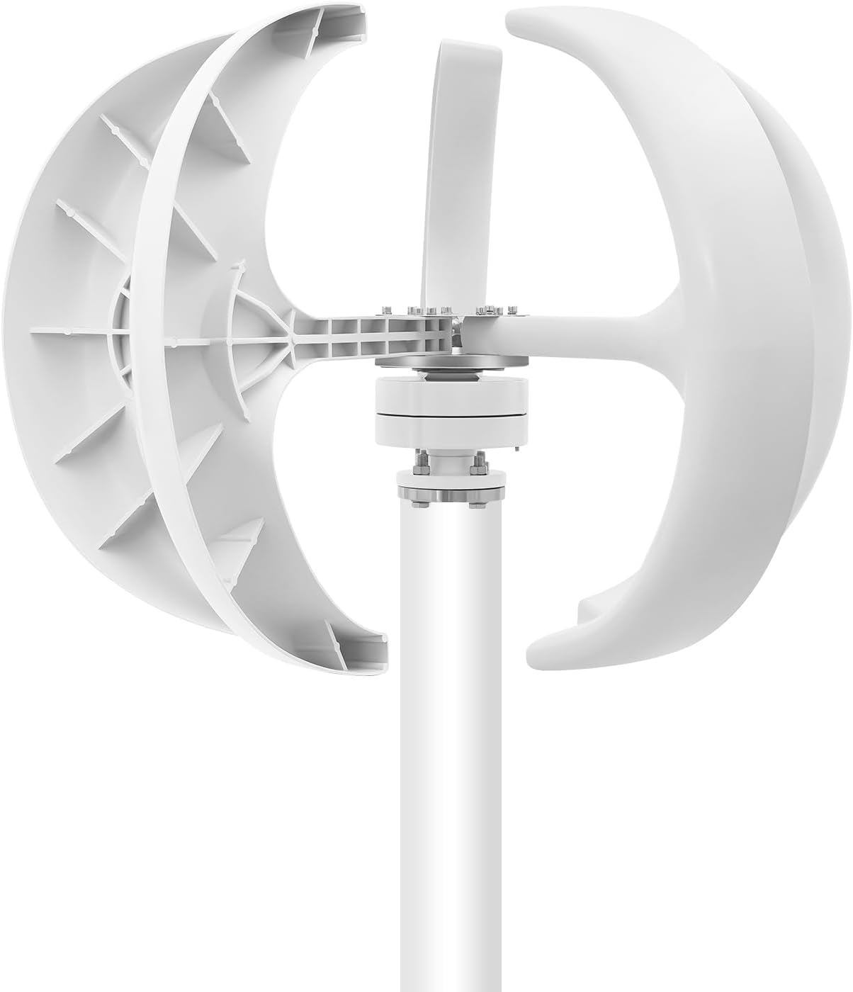 Wind Turbine Generator, 600W DC 24V 5 Blades Lantern Motor Vertical Axis Windmill Lantern Wind Turbine Turbines Generator Kit with Flange Plate&Controller for Home Monitoring Boat/Ship